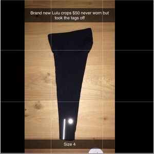 lululemon fast and free crops reflective deatails